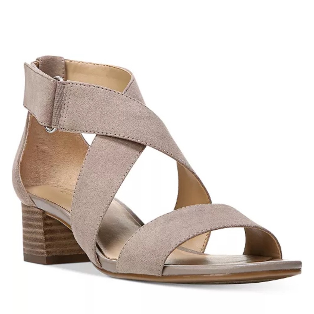 Naturalizer Taupe Block Heel Sandals